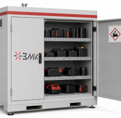 Напольный большой шкаф для хранения литий-ионных АКБ 1600×800×500 мм (Базовый)